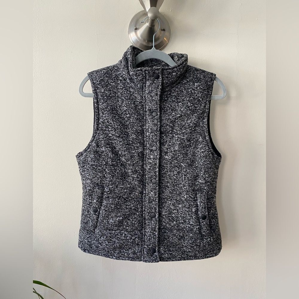BE COOL Black and Gray Textured Vest Size Large